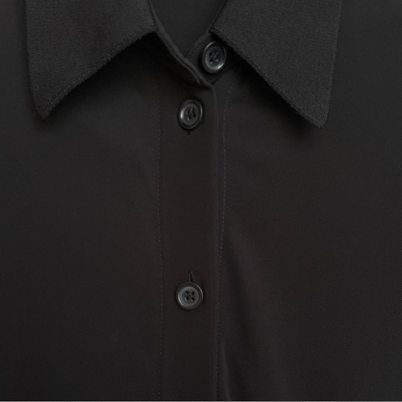 Helmut Lang Viscose Midi Shirt Dress Black Medium NWT - Picture 7 of 16